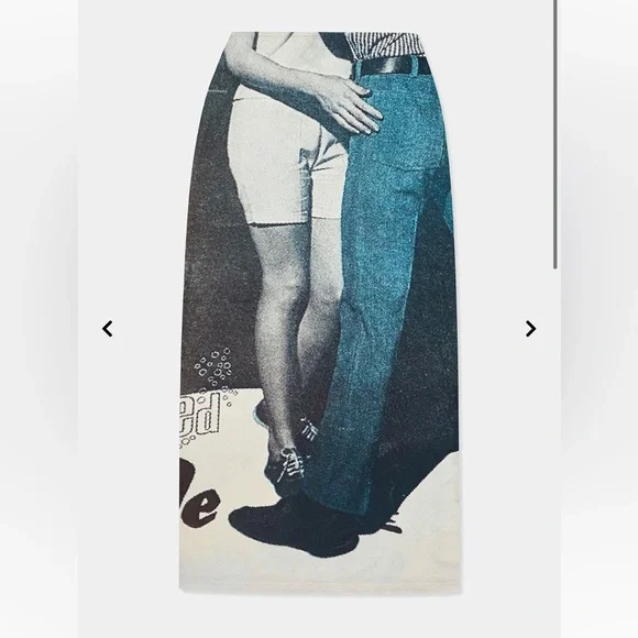 ELLISS Handsy Ankle Skirt Multicolor Double Pattern Sizw Medium NWT Brand New - Picture 2 of 14